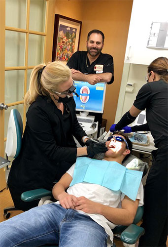 patient during exam with San Anselmo Family Dentistry